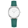 Fashion Women's Watch With Roman Pattern Leather Strap Metal Case And Round Dial