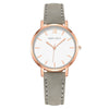 Fashion Women's Watch With Roman Pattern Leather Strap Metal Case And Round Dial