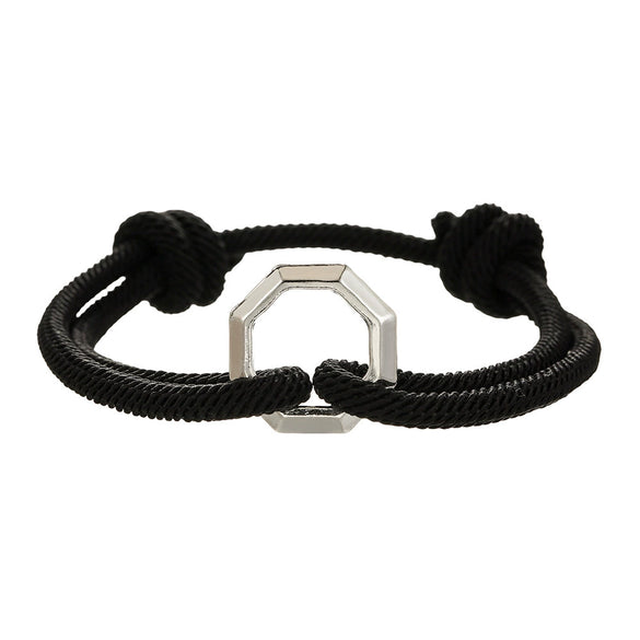 Fashion Woven Bracelet Unisex Geometric Rope Alloy Handmade