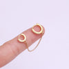 Fashion  Zircon Round Ear Buckle  Creative  Pierced Earrings