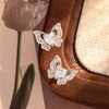 Fashionable Allmatch Butterfly Ear Nail For Women Light Luxury Style Copper With Zircon And Diamond Animals Zodiac Design