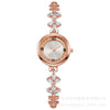 Fashionable Alloy Women's Bracelet Watch With Rhinestone Ball Quicksand And Round Dial