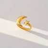 Fashionable Antique Electroplated Geometric Natural Semiprecious Stone Hexagonal Rhombus Ring Unisex Accessories