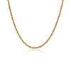 Fashionable Braided Keel Flower Basket Chain Stainless Steel Goldplated Necklace For Women