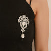 Fashionable Brooch For Men And Women Alloy Material With Crown Shaped Design And Diamond Inlaid Processing