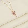 Fashionable Butterfly Tassel Pendant Copper Stainless Steel Electroplated Necklace
