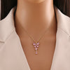 Fashionable Butterfly Tassel Pendant Copper Stainless Steel Electroplated Necklace