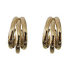 Fashionable Circle 925 Silver And Alloy Pin Earrings With Geometric Styling And Electroplating Treatment