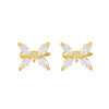 Fashionable Copper Zircon Butterfly Ear Clip For Women No Ear Holes With Animal Pattern
