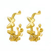 Fashionable Copper Zircon Butterfly Ear Clip For Women No Ear Holes With Animal Pattern