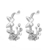 Fashionable Copper Zircon Butterfly Ear Clip For Women No Ear Holes With Animal Pattern