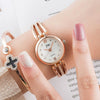 Fashionable Diamondencrusted Alloy Bracelet Watch For Women With Round Dial And Stainless Steel Strap And Clasp