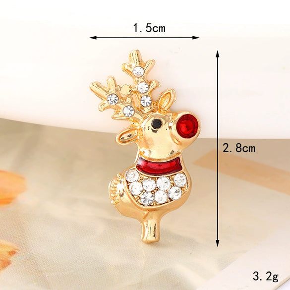 Fashionable Diamondencrusted Christmas Tree Zinc Alloy Clothing Accessories With Dripping Oil Process For Diy Snowman Clogs