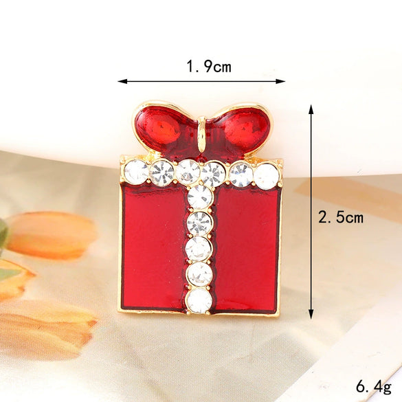 Fashionable Diamondencrusted Christmas Tree Zinc Alloy Clothing Accessories With Dripping Oil Process For Diy Snowman Clogs