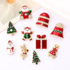 Fashionable Diamondencrusted Christmas Tree Zinc Alloy Clothing Accessories With Dripping Oil Process For Diy Snowman Clogs