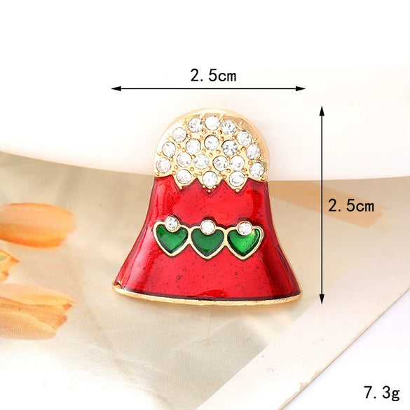 Fashionable Diamondencrusted Christmas Tree Zinc Alloy Clothing Accessories With Dripping Oil Process For Diy Snowman Clogs