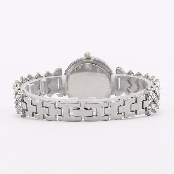 Fashionable Diamondencrusted Metal Shell Face Round Female Watch