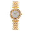 Fashionable Diamondencrusted Metal Shell Face Round Female Watch