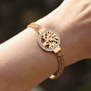 Fashionable Diamondencrusted Tree Of Life Bracelet Unisex Stainless Steel 18K Gold Plated Geometric Simple Style Jewelry