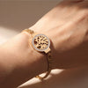 Fashionable Diamondencrusted Tree Of Life Bracelet Unisex Stainless Steel 18K Gold Plated Geometric Simple Style Jewelry