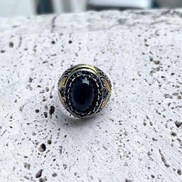 Fashionable Electroplated Metal Ring With Red Geometric Design And Round Shape For Women And Unisex Jewelry