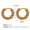Fashionable Elegant Highend Women's 316L Stainless Steel Cshaped Geometric Earrings With Electroplating Design