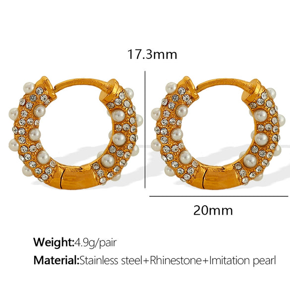 Fashionable Elegant Highend Women's 316L Stainless Steel Cshaped Geometric Earrings With Electroplating Design