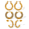 Fashionable Elegant Highend Women's 316L Stainless Steel Cshaped Geometric Earrings With Electroplating Design