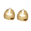 Fashionable Exaggerated Glossy Wide Brimmed Metal Earrings With Geometric Pattern Gold Plated By Electroplating For Women