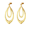 Fashionable Exaggerated Personality Fishtail Hollow Water Drop Geometric Shape Stainless Steel Earrings Stamping Process