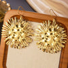 Fashionable Exaggerated Personality Fishtail Hollow Water Drop Geometric Shape Stainless Steel Earrings Stamping Process