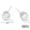 Fashionable Exquisite Gold Electroplated Titanium Steel Copper Earrings With Crown Pattern And Super Flash Zircon