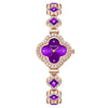 Fashionable Fourleaf Clover Women's Metal Bracelet Quartz Watch With Flower Shape Dial