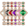 Fashionable Fourleaf Clover Women's Metal Bracelet Quartz Watch With Flower Shape Dial