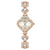 Fashionable Fourleaf Clover Women's Metal Bracelet Quartz Watch With Flower Shape Dial
