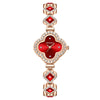 Fashionable Fourleaf Clover Women's Metal Bracelet Quartz Watch With Flower Shape Dial