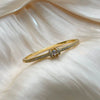 Fashionable Geometric Copper And Zircon Open Bangle Bracelet With Elegant Plated Finish For Decorative Accessory Styling