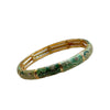 Fashionable Geometric Enamel Open Elastic Bracelet With Plated Finish Versatile Light Luxury Jewelry Accessory