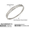 Fashionable Geometric Zirconencrusted Hollow Stainless Steel 18K Goldplated Bracelet