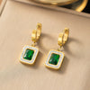 Fashionable High End Light Luxury Stainless Steel Earrings For Women With Geometric Design And Electroplating