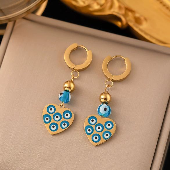Fashionable High End Light Luxury Stainless Steel Earrings For Women With Geometric Design And Electroplating