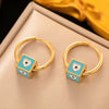 Fashionable High End Light Luxury Stainless Steel Earrings For Women With Geometric Design And Electroplating