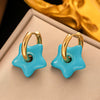 Fashionable High End Light Luxury Stainless Steel Earrings For Women With Geometric Design And Electroplating