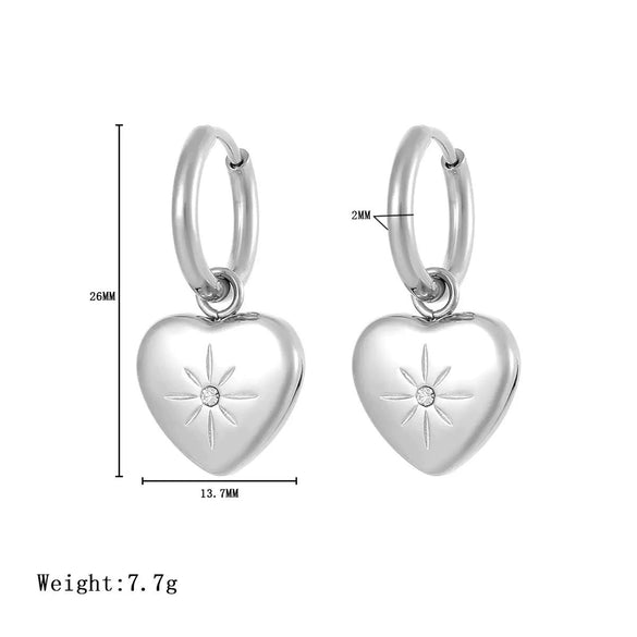 Fashionable High End Light Luxury Stainless Steel Earrings For Women With Geometric Design And Electroplating