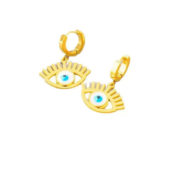 Fashionable High End Light Luxury Stainless Steel Earrings For Women With Geometric Design And Electroplating