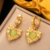 Fashionable High End Light Luxury Stainless Steel Earrings For Women With Geometric Design And Electroplating