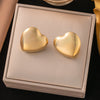 Fashionable High End Light Luxury Stainless Steel Earrings For Women With Geometric Design And Electroplating