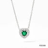 Fashionable High End Zircon And Diamond Love Adjustable Lace Clavicle Stainless Steel Necklace With Rhombus Styling And Electroplating Treatment