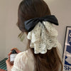 Fashionable Lace Bow Ponytail Hairpin Handmade Sweet Hair Accessories Shark Clip For Women