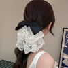Fashionable Lace Bow Ponytail Hairpin Handmade Sweet Hair Accessories Shark Clip For Women